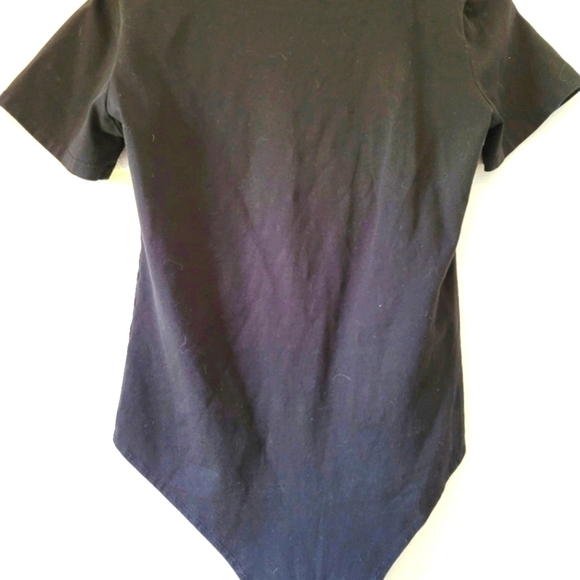 Mangopop Bodysuit XL Black Square Neck Stretchy Thick Fabric Tanga Cut - Picture 2 of 3